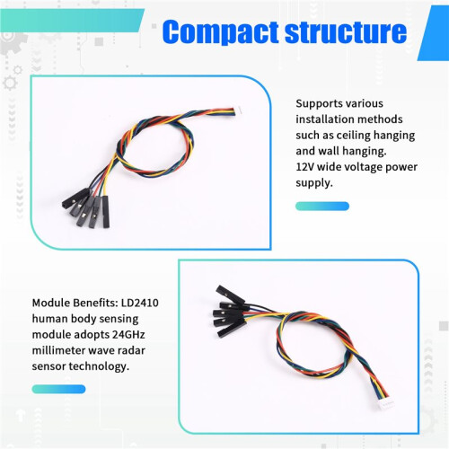 LD2410B  Human Presence Sensing  -Compatible Detection Sensor Module Wire