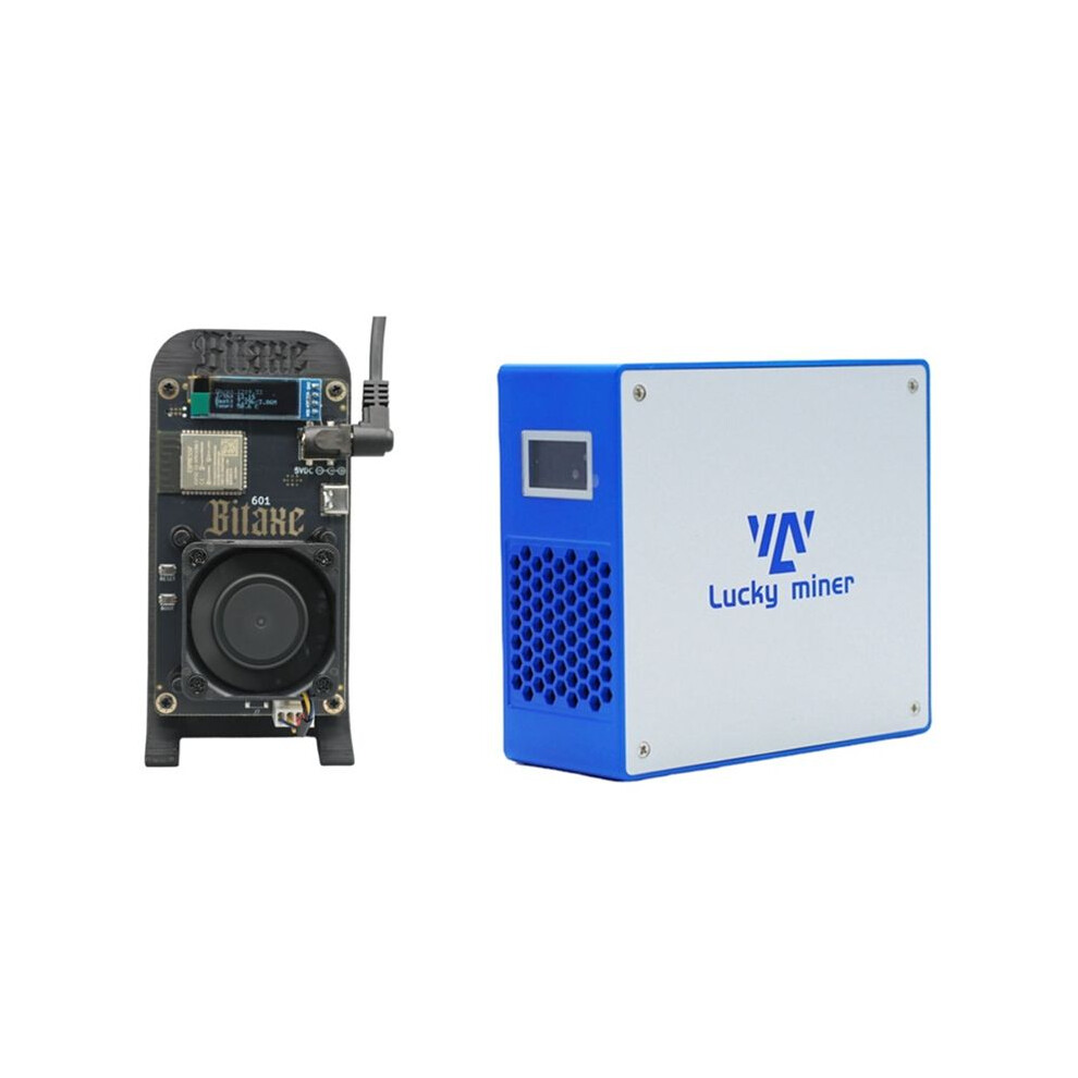 Photos - Printer Part Zandona LV07 V7 Lucky Miner 1TH/S BTC Solo Miner+for Bitaxe Gamma 601 1.2TH/S 18W BM1370 Asic Chip BTC Crypto Asic Miner UK Plug