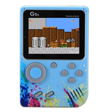 G5S 2.4 Inch Video Game Console Portable TV Handheld Game Player Built-in 500 Games AV Output Support 2 Player A