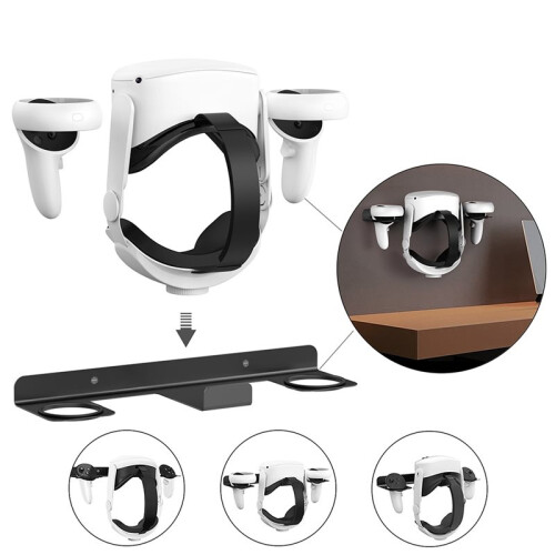 For Meta Quest 2/3/3S Wall Bracket Quest3 S VR Display Placement Metal Wall Bracket VR Wall Mount Storage Stand 2