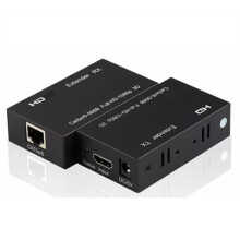 Extensor de Rede Compatível com  de 60M, Portas RJ45 HD 1080P, Extensor de Rede CAT5e CAT6 LAN para PS4 TV Box PC, Plugue UE