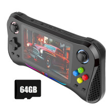 Console de Videogame Portátil X8M Retro, 64 GB, Mais de 20.000 Jogos, Tela IPS de 4,5 Polegadas, Suporte A Vários Emuladores, Preto