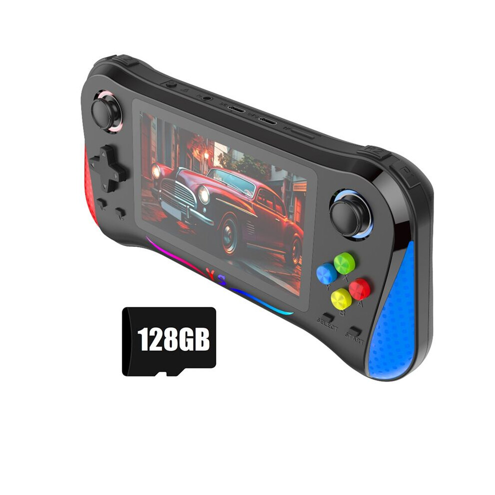Photos - Gaming Console Zandona X8M Retro Video Handheld Game Console 128GB 25000+ Games 4.5inch IPS Screen Support Multiple Emulators Black Red