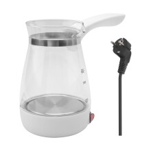 600W Coffee Maker Glass Turkish Coffee Pot Warmer Kettle Italian Mocha Pot Coffee Machine for Arabic Tea Milk EU Plug