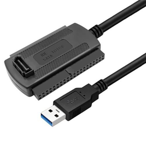 Cabo USB para  IDE 3 em 1 USB 3.0 para IDE  de 2,5/3,5/5,25 Polegadas para Conversor de CD-ROM, DVD-ROM e CD-RW