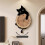 Relógio de Parede Divertido com Gato, Elegante e Fofo, com Pêndulo, para Decoração de Quarto, Quarto Infantil, Casa e Presente A 4