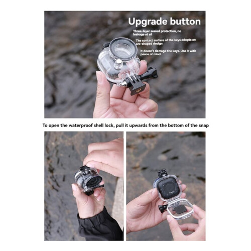 Waterproof Protective Case for  Go Ultra Action Camera Shockproof 50M Diving Shell for Small Cameras 2