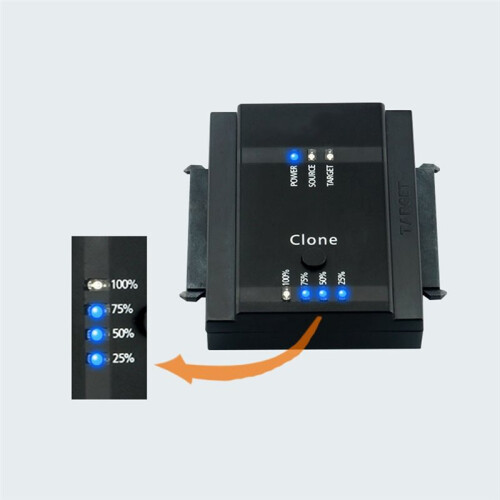 Máquina de Clonagem Offline USB 3.0  de 2,5/3,5 Polegadas com Conexão Dupla para Cópia de Discos Rígidos e Cabo de Extração de Dados 2