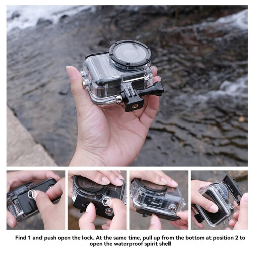 Waterproof Protective Case for  Go Ultra Action Camera Shockproof 50M Diving Shell for Small Cameras 2