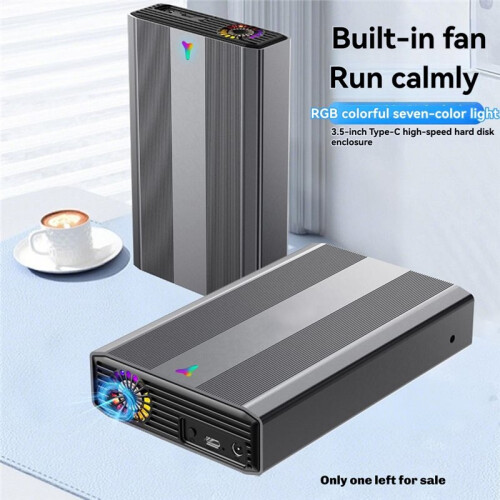 Gabinete para HDD de 3,5 Polegadas com Adaptador  para USB 3.1 Tipo C, Gabinete Externo para Disco Rígido SSD de 2,5 Polegadas e 3,5 Polegadas 2