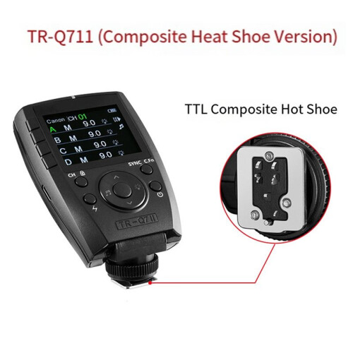 TR-Q7II 2.4G Wireless Trigger Transmitter Speedlite Flash Remote Controller TTL Flash Trigger for 2