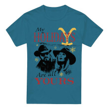 (XL, Slate) Yellowstone Mens My Holidays Are All Yours Christmas T-Shirt