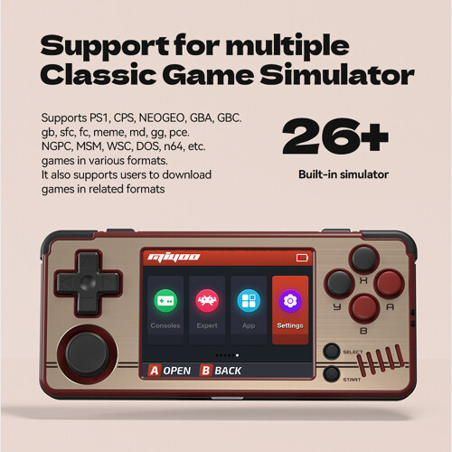 Miyoo A30 2.8" IPS Portable Gaming Console, 64GB, Red/White/Gray/Black 2