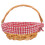 2Pcs Rustic Handwoven Wicker Basket with Handle for Fruit and Snacks 1