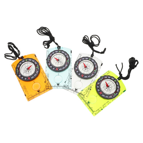 16Pcs Acrylic Orienteering Compass for Backpacking Outdoor Navigation