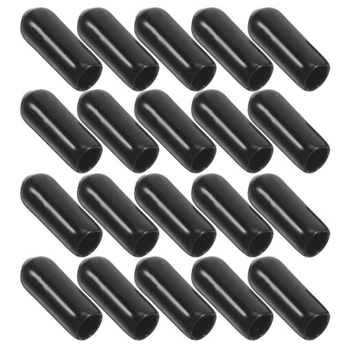 1500Pcs PVC Threaded Bolt Caps Flexible Black Screw End Protection 2