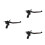 3Pcs Durable Black Brake Clutch Lever Replacement 6