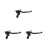 3Pcs Durable Black Brake Clutch Lever Replacement 9