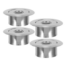 4Pcs Fire Sprinkler Head Cover Plates Metal Chrome 24Mm for Home Use