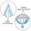 Ornement Iridescent Suspendu Thème Hiver Mariage 5