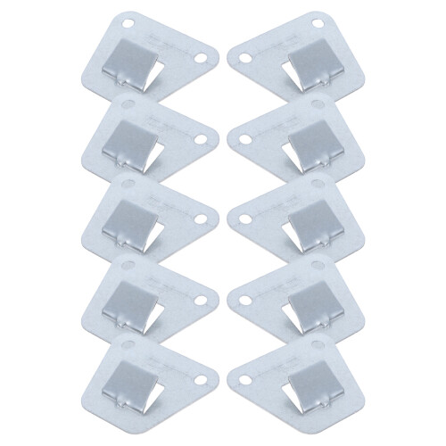 3Sets Durable Range Hood Wall Brackets Silver Steel Fan Mount Kit 2