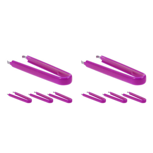 8Pcs Car Fuse Extraction Tool Purple PVC Handle Durable Relay Puller 2