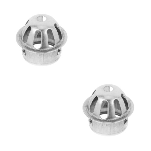2Pcs Durable Stainless Steel Gutter Downspout Guard Silver Outdoor Use 2