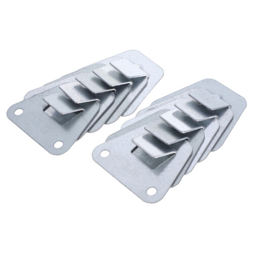 3Sets Durable Range Hood Wall Brackets Silver Steel Fan Mount Kit 1
