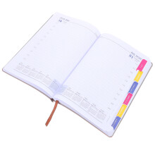 3Pcs Pink Teacher Weekly Monthly Planner PU Paper Work Schedule Book
