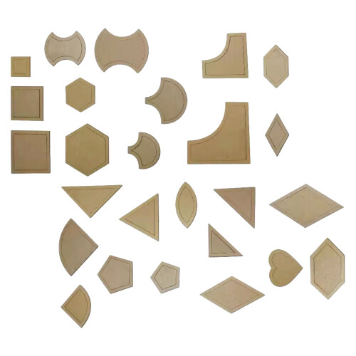 3Ensembles Règles Acryliques Patchwork Outils DIY Couture Transparent 2