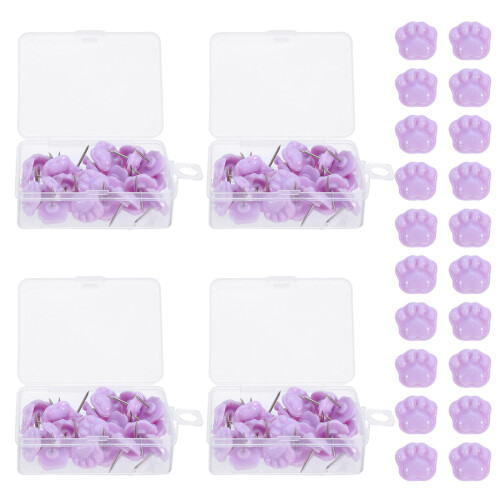 30Pièces Épingles Patte D'animal Violet Design Pour Tableau 1
