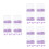 30Pièces Épingles Patte D'animal Violet Design Pour Tableau 4