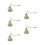 5Pièces Extincteur Zinc Vert Manche Long Rustique Snuffer 8