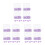 30Pièces Épingles Patte D'animal Violet Design Pour Tableau 9