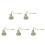 5Pièces Extincteur Zinc Vert Manche Long Rustique Snuffer 7