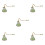 5Pièces Extincteur Zinc Vert Manche Long Rustique Snuffer 5