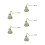 5Pièces Extincteur Zinc Vert Manche Long Rustique Snuffer 6