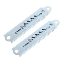 4Pcs Silver Telescopic Slide Rail for Massage Beds Adjustable Hinges