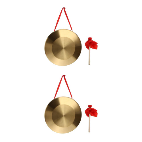 2Sets Durable Gong with Hammer Ergonomic Handle Percussion 2