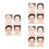 12Pcs Assorted Color Kids Face Paint Practice Boards Reusable Plastic 7