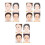 12Pcs Assorted Color Kids Face Paint Practice Boards Reusable Plastic 9
