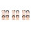 12Pcs Assorted Color Kids Face Paint Practice Boards Reusable Plastic 6