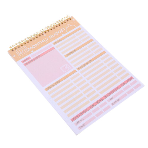 4Pcs Budget Planner Notepad Multi Color Paper Coil Binding Organizer 1