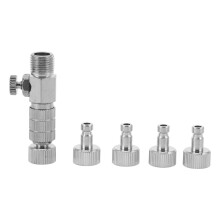 3Sets Zilveren Metalen Snelkoppeling Adapter Voor Airbrush Compressor