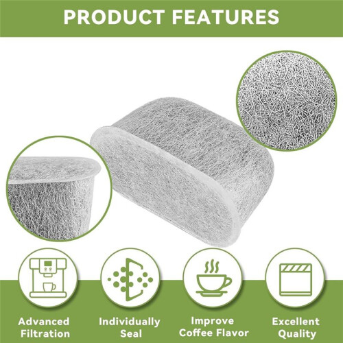 Water Filter Inserts for  Luxe Cafe ES601,8Pack Replacement Charcoal Filters for  Coffee Maker Accessories 2