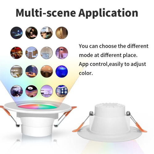 Tuya   LED Downlight LED Lamp Bulb Dimmable RGB RF 2.4G Remote Group Control Led Spot Light 15W 2