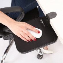 2X Jincomso Rotatable 360 Degree Fixed Mouse Pad, Mouse Tray Accessory, Wrist Guard Mouse Pad, Black
