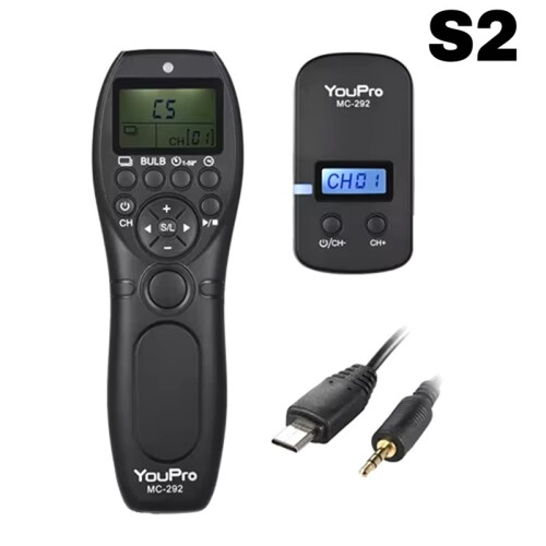YOUPRO MC-292 2.4G Wireless Remote Control LCD Timer Shutter Release Channels for /// S2 1
