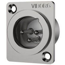 Viborg Pure Copper Gold Panel Mount Socket 3pin Male Female XLR Speaker Panel Mount Headphone AMP DIY CM203R