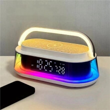 Speaker with Wireless Charger15 W , LED Night Light 20W Sound Box for Bedroom Office Home Desk Bedside